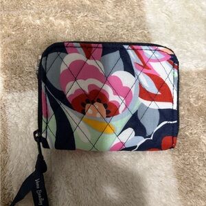 Vera Bradley Quilted Wallet with Floral Design - Pink, Blue, Red
